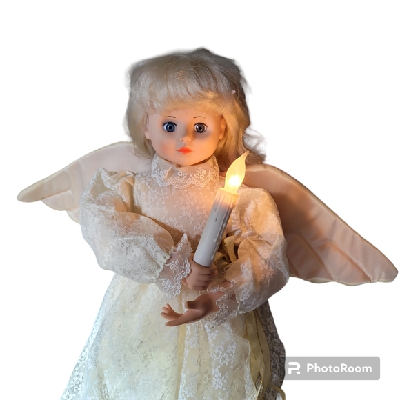 unsure Other - Vintage Christmas angel‎ motion holding candle vintage 90s works